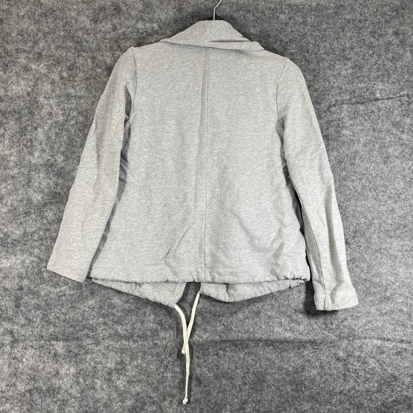 James Perse Jacket 1 Small Gray Knit Long Sleeve Drawstring Layering - Picture 2 of 9